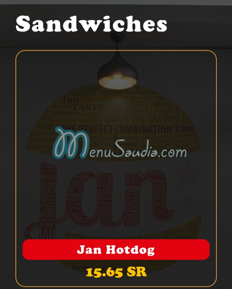 Jan Burger menu KSA 1 