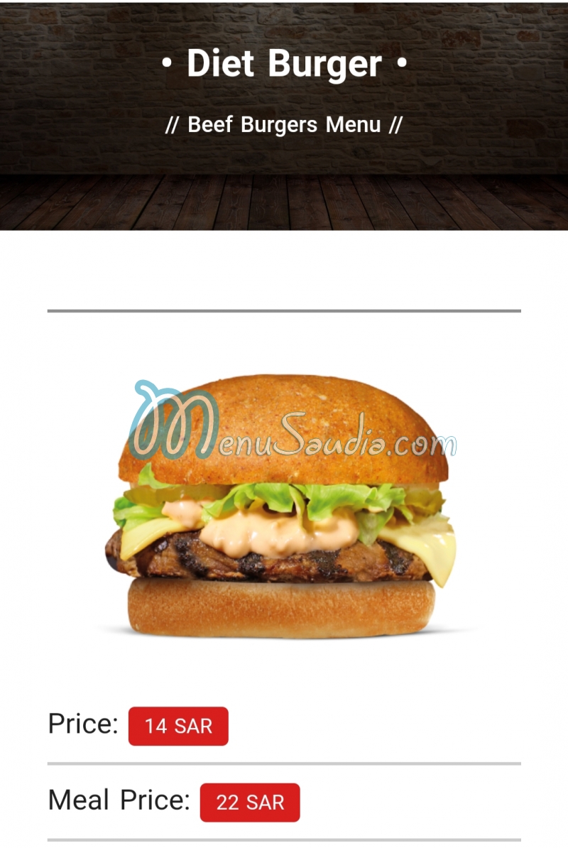 Sultan De Light Burger delivery menu 
